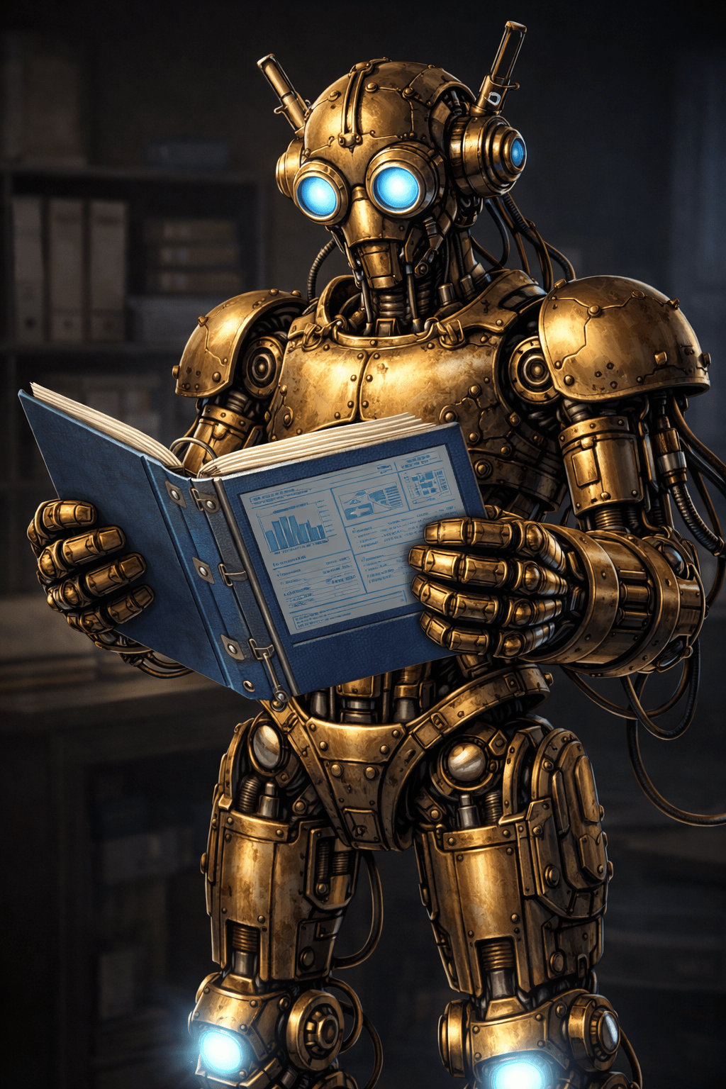 DrUsual's AI assistant, Kato, reading a technical document in preparation to assist with coding.